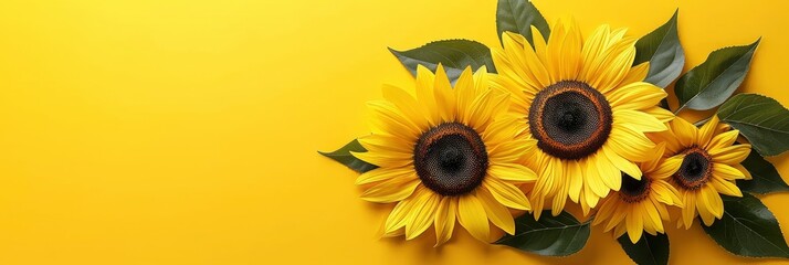  Sunflower Flowers On Old Yellow Time, Banner Image For Website, Background, Desktop Wallpaper