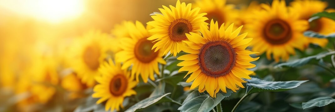  Sunflower Flowers On Old Yellow Time, Banner Image For Website, Background, Desktop Wallpaper