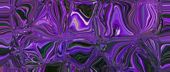 Abstract pattern background with zigzag and waves in lilac, purple and black tones. Artistic image processing created by violet crocuses photo. Beautiful multicolor pattern for design.Background image