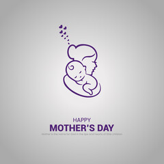 happy mother's day. Mother's Day greeting card. creative mother's Day post