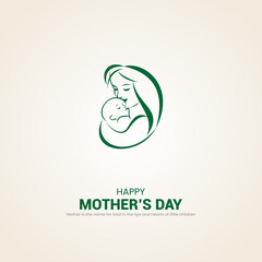 happy mother's day. Mother's Day greeting card. creative mother's Day post