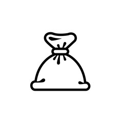 Money bag icon, made in line style.