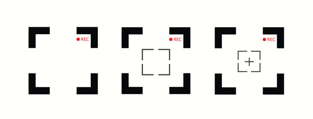 Viewfinder frame camera vector illustration