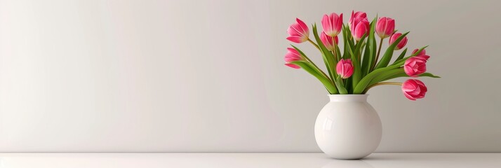  Withered Pink Tulips White Vase, Banner Image For Website, Background, Desktop Wallpaper