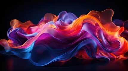 Fototapeta premium Abstract Neon Odyssey Stunning 16K Glow with Ultra Wide Angle Magic