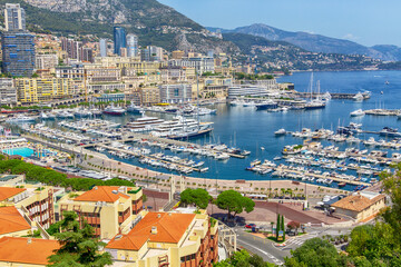 View on harbor in Monaco