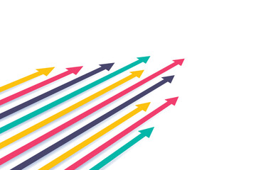 Financial growth arrows with colorful. Vector illustration