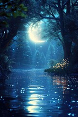 Fairytale Magic Night Forest