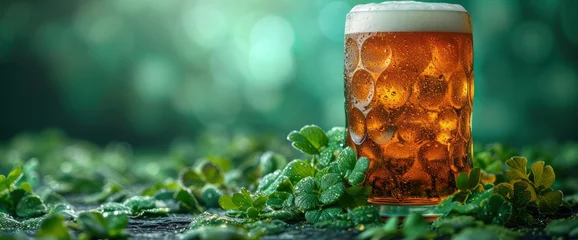 Gordijnen St Patricks Day Celebration Beer Decorated, HD, Background Wallpaper, Desktop Wallpaper © Moon Art Pic