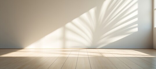 Empty Room With Long Shadow of Tree on Wall