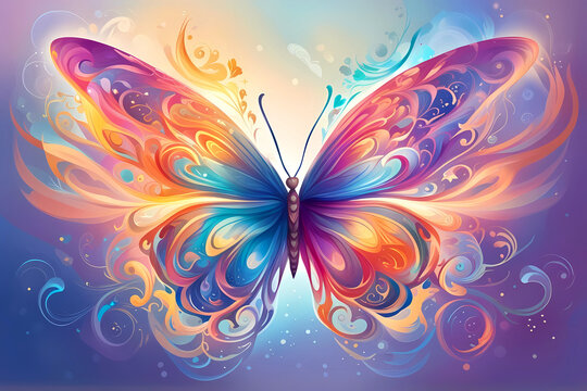 Background with butterfly.