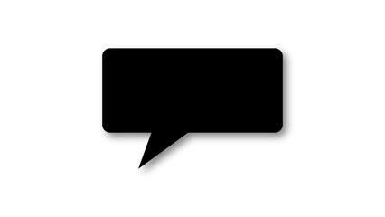 Fototapeta premium black speech bubble shape with white background. space for text. abstract blank area for rill text of font.