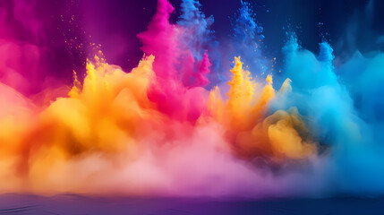 Dust explosion Holi background, Indian traditional festival