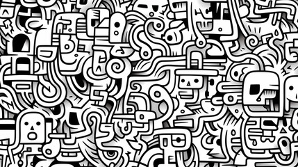 Abstract seamless doodle background, artistic background