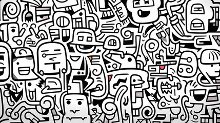 Abstract seamless doodle background, artistic background