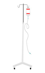 IV, Intravenous Bags On Pole As Medical illustration vector design