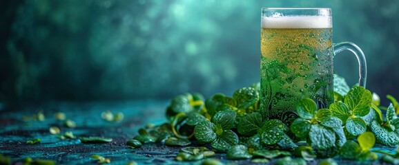 Traditional Cold Green Beer Saint Patricks, HD, Background Wallpaper, Desktop Wallpaper