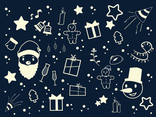 seamless pattern with christmas elements