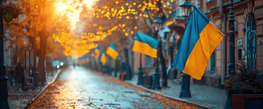 Tribute Fighting Ukraine Ukrainian Flags Dublin, HD, Background Wallpaper, Desktop Wallpaper