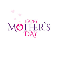 Mother's day greeting card. Vector banner. Symbols of love on white background