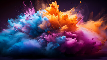 Dust explosion abstract background, Holi background