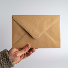 Fototapeta premium hand holding envelope