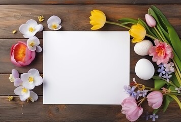 Blank white Easter paper for greeting messages