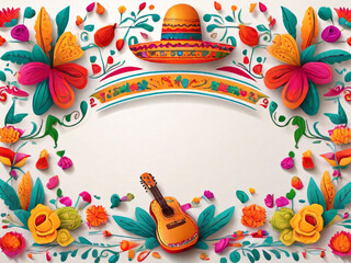 Obraz premium Holiday celebration cinco de mayo festival background