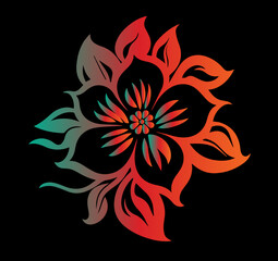 Gradient flower vector stock photo