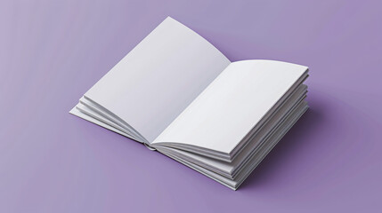 Stack of blank white pages