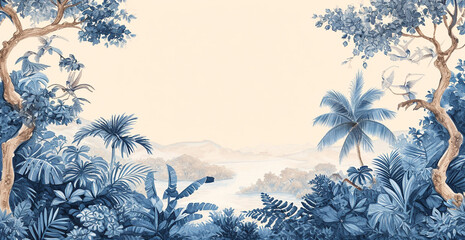 background with palm trees
