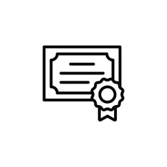 Certificate icon vector