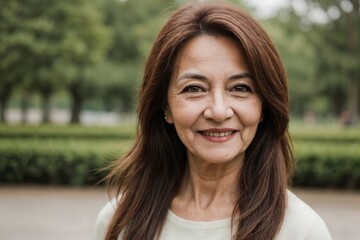 Obraz premium Healthy senior woman walking at the park. 