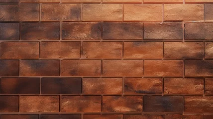 Foto op Aluminium brick wall surface of copper metallic brown color © kichigin19