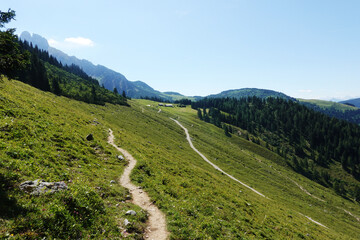 Fototapeta na wymiar The view from Gosaukamm mountain ridge, Austria