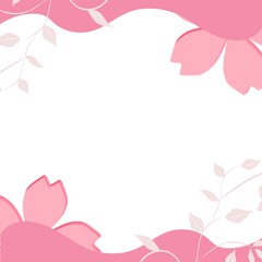 Fototapeta na wymiar Pink Valentines' day card backgrounds with elements like, pink smoke, red flower, pink flower, heart, cloud, paper cloud, cherry blossom,rose, butterfly