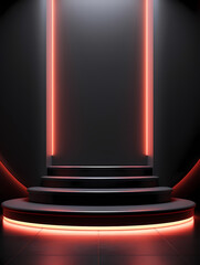 Podium, booth, stage, product background for product display, blank display