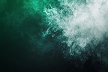 White green blurred gradient on dark grainy background, glowing light spot, copy space