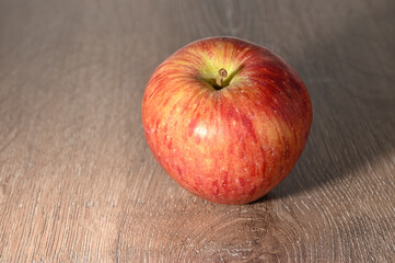 red apples on a wooden table 6