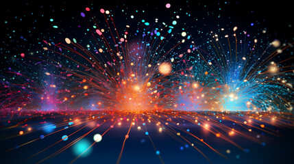 Naklejka premium Glowing road speed lines, neon speed abstract background