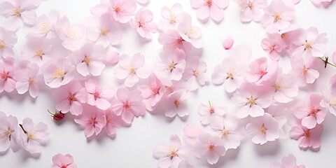 Fototapeta na wymiar Cherry Blossom Petals in a Healthy Ecosystem , cherry blossom petals, healthy ecosystem