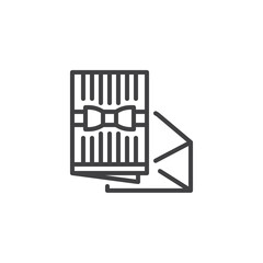 Novruz Greeting Card line icon