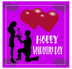 Valentines day background with product display and Heart Shaped Balloons.

