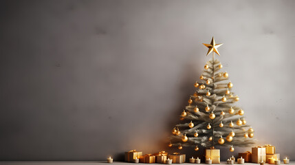 Gift background with copy space for Christmas gifts, holiday or birthday