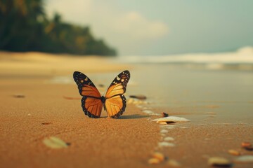 Fototapeta na wymiar Butterfly Beach, Goa, India