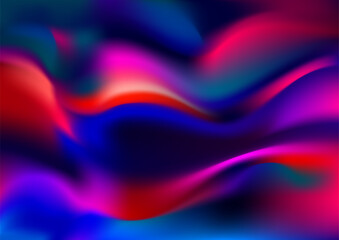 Abstract liquid holographic background. Colorful fluid design elements. Vector 3D wallpaper.