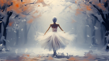 illustration ballerina creativity femininity art dance painting self-expression female