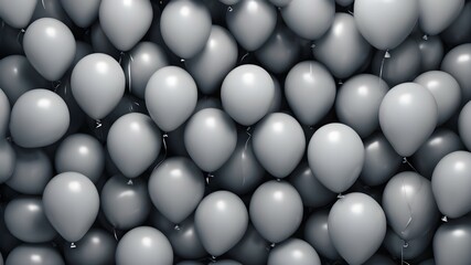 Gray balloon texture. Background of gray balloons