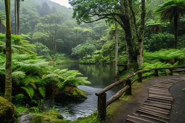 Fototapeta na wymiar Parque Terra Nostra, Azores, Portugal