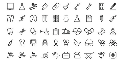 health healthcare hospital concept icon set web icons collection